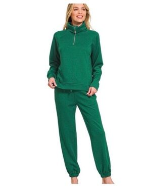 Zenana Green Jogger Set